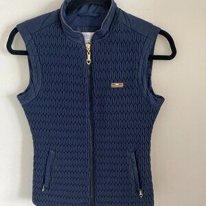 US POLO ASSN QUILTED OUTDOOR VEST TAILORED NAVY SIZE 36EU